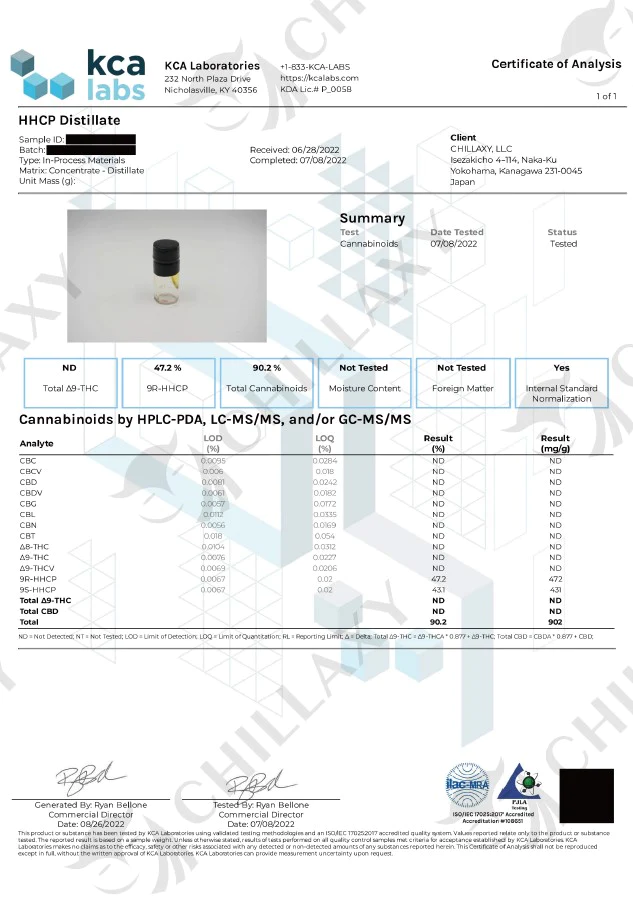 クロニックHHCPリキッド OG KUSH 0.5ml